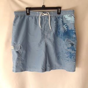 Caribbean Joe Light Blue Beach Print Board Shorts